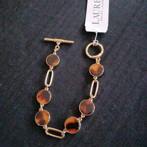 Lauren tortoise disc bracelet